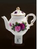 Porcelain Floral Teapot Night Light With Gift Box